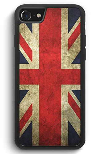 MUNIQASE Großbritannien Great Britain Union Jack - Silikon Hülle für iPhone 7 - Motiv Design - Cover Handyhülle Schutzhülle Case Schale
