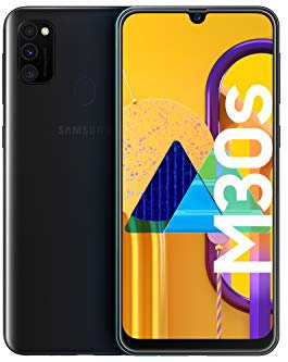 Samsung Galaxy M30s - Smartphone Dual SIM, pantalla 16.21 cm sAMOLED FHD+, camara 48MP, 4 GB RAM, 64 GB ROM, bateria 6000 mAH, Android, negro [ Exclusivo Amazon]