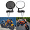 DREAMIZER Runden Motorrad 7/8 22mm Lenkerendenspiegel, Motorrad Rückspiegel für Street Sport Bikes Cruiser