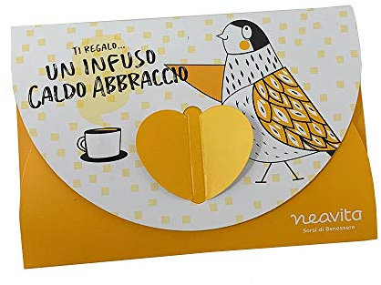 Neavita Tisane e Parole - Biglietto Infuso Caldo Abbraccio Limone e Zenzero