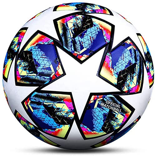 VOMI Nouveau Football à Vendre Ligue Taille Officielle 5, Ballons en Cuir But de Futbol Balle pour Adolescent et Adultes Match Formation, Professionnel World Cup Training Ballon de Foot Ball,B