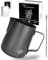 Pro@Home43 Barista Milk Pitcher 600 ml (also 350 ml) Stainless Steel with Latte Art Pen Anthracite / Black
