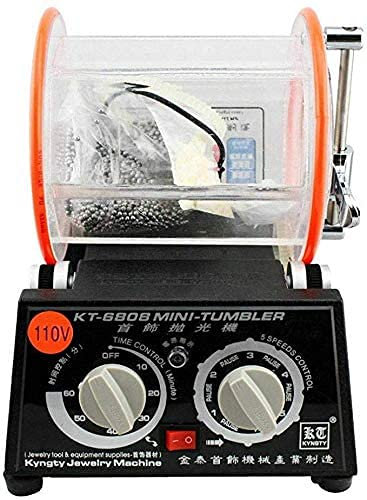 Topchances Jewelry Polisher Tumbler 80W Mini Polisher Tumbler Rotary Tumbler Polisher Jewelry Polishing Finishing Machine