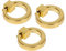 3 Stück Schublade zieht Ringe Schrankring aus Zinklegierung Runde Ring Möbelknöpfe Schrankgriff Türgriffe Schubladenknöpfe für Kommode,Hardware inklusive Schrauben (Gold)