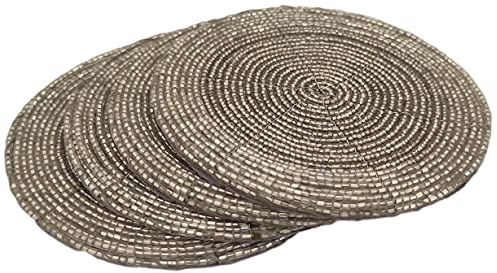 Sharvgun Beige Perlen Untersetzer Set 12er Set Wohnküche Deko Untersetzer Einweihungsgeschenk