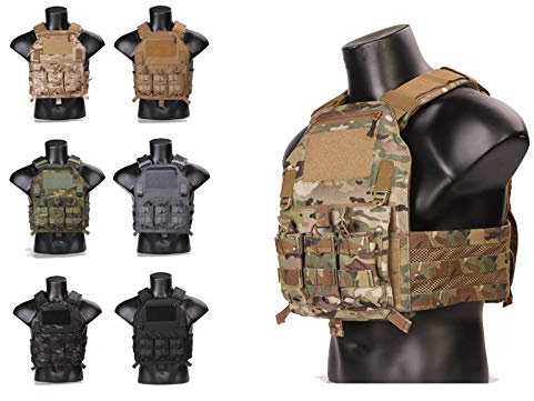 Emerson 420 PLate Carrier Military Tactical Vest Molle Combat Vest (Multicam Black)