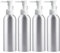 ZEOABSY 4 Pieces Empty 200ml Silver Aluminium Lotion Pump Bottle, Aluminum Bottles with LOCK Clip, Travel Metal Bottles for Cosmetic Shampoo Body Washing Gel Essential Oil Liquid Dispenser