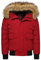 Superdry Everest Bomberjacke für Herren, recycelte Polsterung, schmale Passform, tiefes rot, L