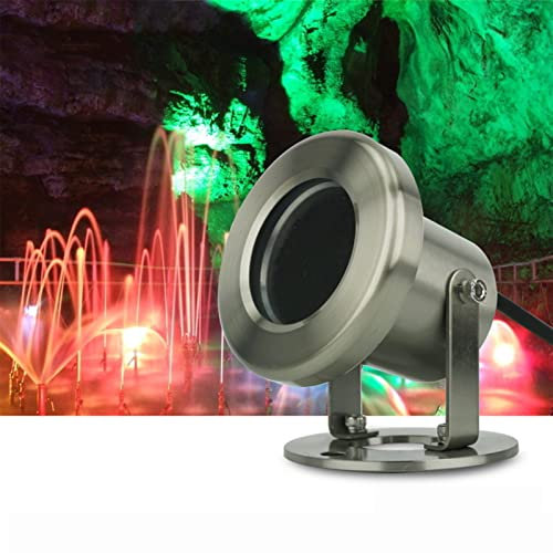 LGJEGD LED Unterwasserleuchten 6W, IP68 Wasserdicht Edelstahl DC 24v Garten Teich Dekor 304 Unterwasser Teich Licht (Color : RGBW, Size : 24v)