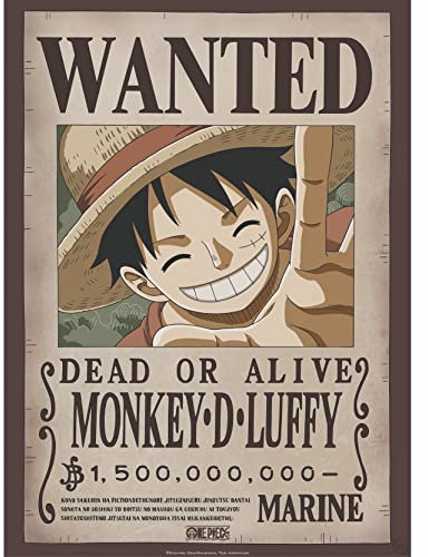 ABYstyle Gbeye One Piece Poster Wanted Luffy (52 x 38 cm)