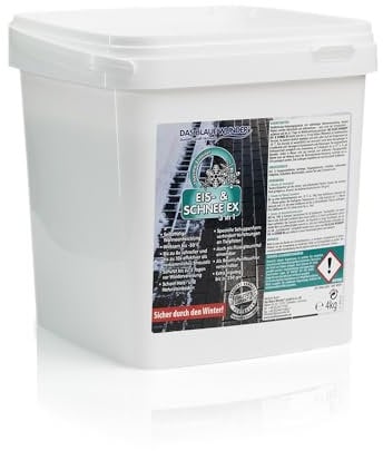 Das Blaue Wunder Eis- & Schnee Ex| Hochleistungs-Enteisungsgranulat | Taumittel | bis zu 250 m² | Granulat zum Auftauen von Schnee und Eis | Schutz vor Wiedervereisung | 4 kg (1)