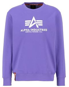 Alpha Industries Herren Basic Sweater, Electric Violet, S