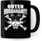 Tasse lustig Heavy Metal Rocker Kaffeetasse Metal Fan Geschenkidee Kaffee-Becher Metalic Rocker Geschenk Spruch lustig Humor Teetasse Witz GUTEN MORGÄÄÄN!! (Schwarz)