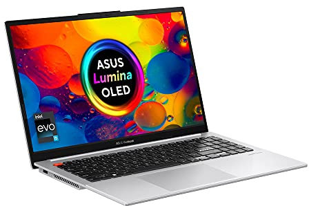 ASUS Vivobook S OLED S5504VN 15.6'' Full HD 500nits 120Hz OLED Laptop (Intel i5-13500H,Intel Arc A350M 4GB,16GB RAM,512GB SSD,Backlit Keyboard,Wi-Fi 6E,Windows 11) Intel EVO Certified,Cool Silver