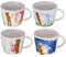Kinder Riegel 4 Sammel Tassen Tasse Hochzeit Liebe 4 Stück, alle 4 Motive + 2 Kinderriegel Postkarten