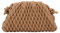 Fecialy Damen Knödeltasche Cloud Clutch Geldbörse geraffte Handtasche Leder Hobo Bag Abend Crossbody Geldbörse, Khaki