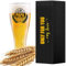 LOZACHE Verre à Bière de Papa avec le Slogan meilleur PAPA du monde, Cadeaux de Bière pour les Hommes lui pour la fête des Pères anniversaire Noël fête des Hommes pour Père (pour Père)