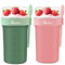 Bugucat Müslibecher to Go 2er Set,Praktischer Joghurtbecher to Go 760ml+230ml,Müsli to Go Becher mit Löffel,Auslaufsicherer Müslibecher Müsli Cup to Go Becher,Müslibox to Go,Grün+Rosa