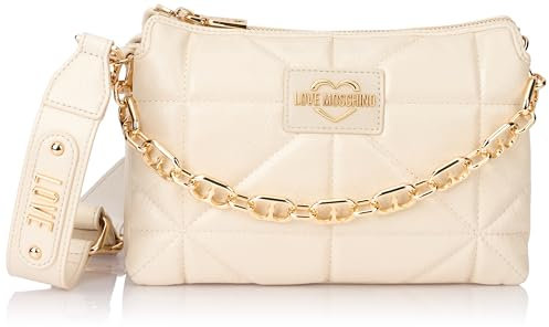 Love Moschino, BORSA A SPALLA Donna, Avorio, Taglia unica