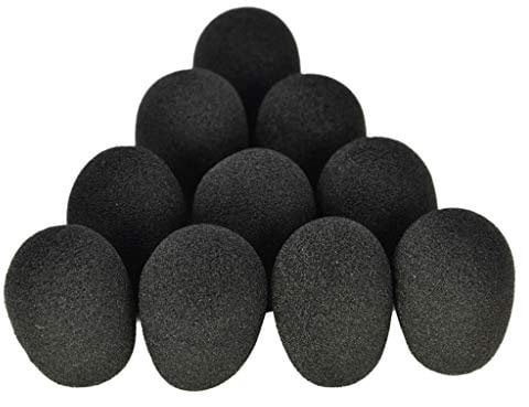 LEEINTO 10pcs Headset Foam Microphone Cover for Razer BlackShark Over Headphones Mic Cover Mic Windscreen Foam