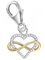 Charm Anhänger Unendlichkeit Gold Silber 925 Herz Karabiner