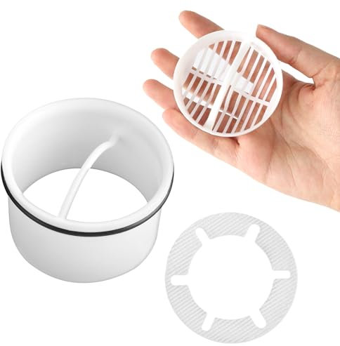 Haarsieb + Tauchrohr für Dusche Ablaufgarnitur Set, Kompatibel mit Ablaufgarnitur. 6960, 6963, 6961, 6962, Ersatz Tauchrohr Haarfänger Dusche Haarfilter Siebeinsatz Duschablauf Siphon