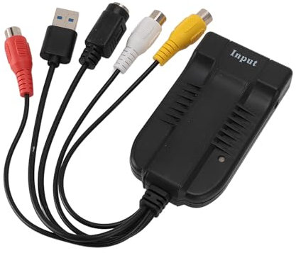 Tarjeta de Captura de Video USB, Interfaz Multimedia HD S Video AV a USB Tarjeta de Captura de Video y Audio Convertidor Digitalizador, Dispositivo de Captura de Video USB para
