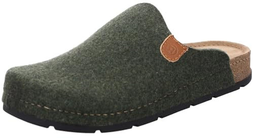 Rohde Herren Pantoffel Memoryfußbett Hausschuh recycelter Softfilz H.Soave 6751, Größe:46 EU, Farbe:Grün