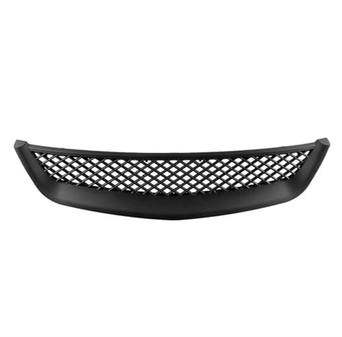 KEIWSO [Replacement] Griglia Anteriore in ABS a Maglie Nere for Honda for Civic for JDM for Tipo for R 2001-2003