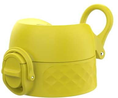 Ion8 Couvercle Anti-fuite OneTouch 2.0 | Pour Gourdes 320ml, 350ml, 400ml, 500ml, 600ml | Remplacement, Petit, Plastique, Jaune