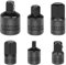 Flintronic 6 Piezas Adaptadores para Llave, Adaptador para Llave de Carraca, adaptador de tuerca para taladro o atornillador inalámbrico,juego de puntas para destornillador inalámbrico, Negro