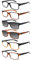 ZONLON 6 Pack Reading Glasses for Men Women Blue Light Blocking Lightweight Black Computer Readers with Spring Hinges (6 mix color-2, 1.25, x)