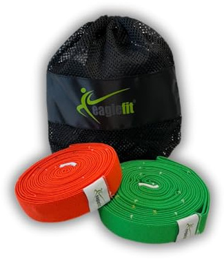 eaglefit - Multi Trainingsband by Flexvit für Profis und Anfänger für EIN effektives Ganzkörpertraining und ideal für EMS-Training - Mit Schlaufen für schnelle Intensitätsänderung (Länge 2,75 Meter)