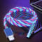 Generic 3.3 FT 540° Rotating Streamer Data Cable, 120W PD 5A Fast Charging & Sync, USB C Cable for iPhone Samsung Laptop Car
