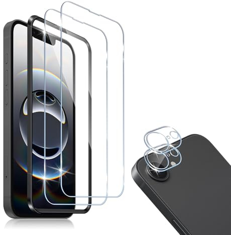 HidWee Schutzfolie Kompatibel mit iPhone 16e 2025 für Panzerglas | 2 Stück Schutzglas & 2 Stück Kamera Schutzfolie, 9H Härte Anti-Kratzer Schutz Glas, HD Displayschutzfolie & Kameraschutz