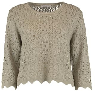 Hailys 3/4 A SK Ma44ra Frauen Strickpullover Khaki Streetwear