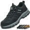 Steel Toe Cap Trainers Men Women Safety Trainers Lightweight Comfortable Safety Shoes Breathable Non Slip Work Trainers, Black, 11.5UK