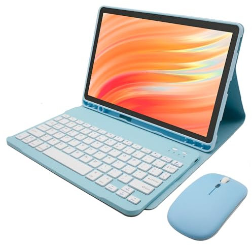 Tastatur Hülle für Amazon Kindle Fire HD 10 & 10 Plus (13./11. Generation, 2023/2021), Abnehmbare Bluetooth-Tastatur, Stifthalter,Blau
