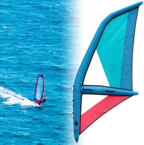 UKDUANWEI Aufblasbares Segel, professionelles aufblasbares Paddelbrett mit 360° drehbarer Basis und Visualisierungsfenster, Windsurfen
