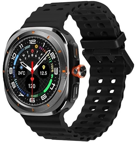 XINDADA Smart Watch Smartwatch 4G SIM Card 2025 Android Play Store 1.48 Inch AMOLED HW S12 Call TikTok Camera Video Call Ultra GPS WIFI (Black Black)