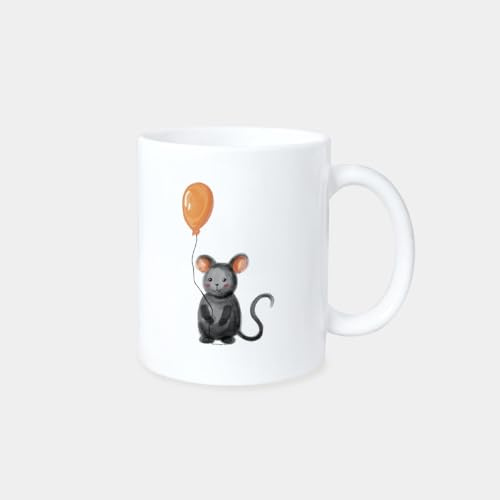 Odernichtoderdoch Tasse Maus - Becher für Kinder mit Illustrationen, Tiermotiv im kindgerechten Design, Geschenk, 330 ml