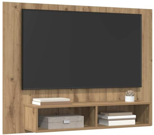 vidaXL TV Cabinet Set Artisan Oak 120 x 23.5 x 90 cm Engineered Wood, Living Room Entertainment Center, Rustic Tv Stand with Storage, Modular Wall Unit, Space Saving Indoor Use Cabinet