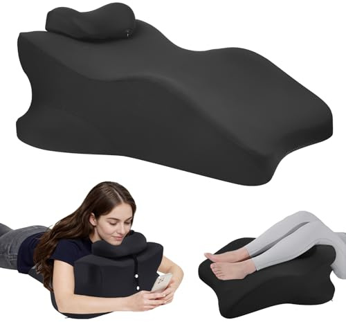 Nastopee 4 In 1 Kissen Für Venenkissen Beinhochlagerungskissen,Memory-Schaum,Ergonomisches Komfort-Kissen,Verbesserung Der Durchblutung,Beinkissen Für Beine,Füße,Rücken,Sofa,Bett (Schwarz)
