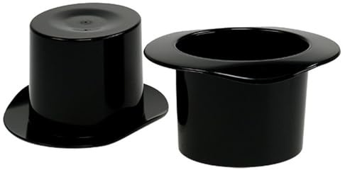 Floristik24 Zylinder Schwarz 11,5cm Übertopf Deko Silvester Karneval