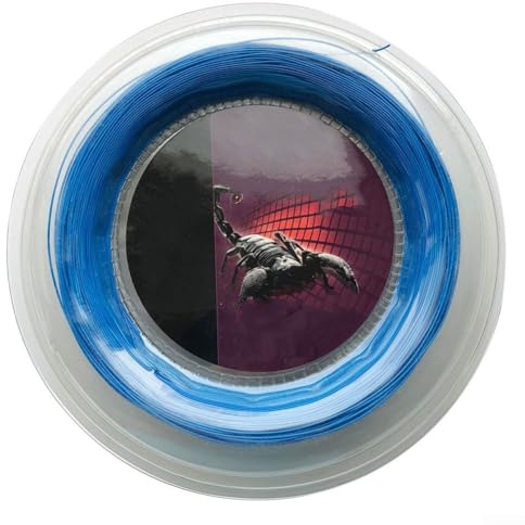 Besttoolifes Corde de badminton en nylon pour entraînement, durable, résistant à l'usure, rouge, bleu, noir, blanc, 200 m (bleu)