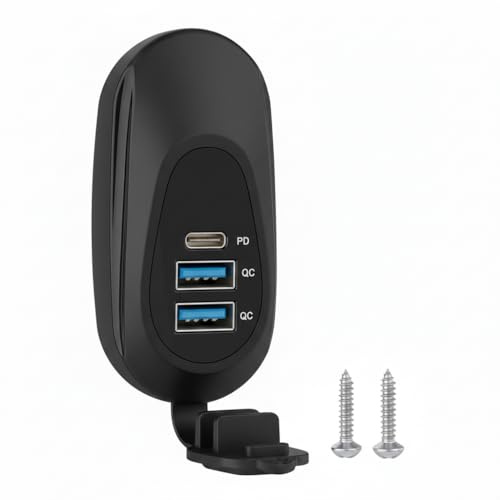 KEEDIN 3-Port 12V USB Steckdose für Wohnmobil, Set Panel USB Ladegerät mit Dual USB-C PD & Dual USB-A, 12–24V Aufbaubuchse für RV, Boot, Camper, LK
