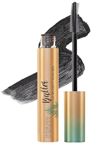 Physicians Formula Murumuru Butter Lash Splash Mascara Blackest Black – Wasserfeste Volumen-, Lifting- & Length-Mascara mit Keratin & Murumuru-Butter – Cremige, Aufbauende Formel