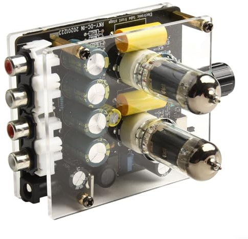 Preamplificatore HiFi con valvola 6A2 | Preamplificatore audio di classe A per Home Theater | Supporta 6J1 6J3 6K4| Ingresso DC12-16V | Telaio compatto 87 x 75 mm