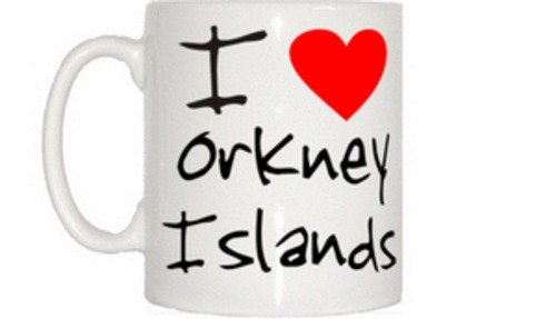 I Love Heart Orkney Islands Mug