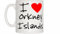 I Love Heart Orkney Islands Mug